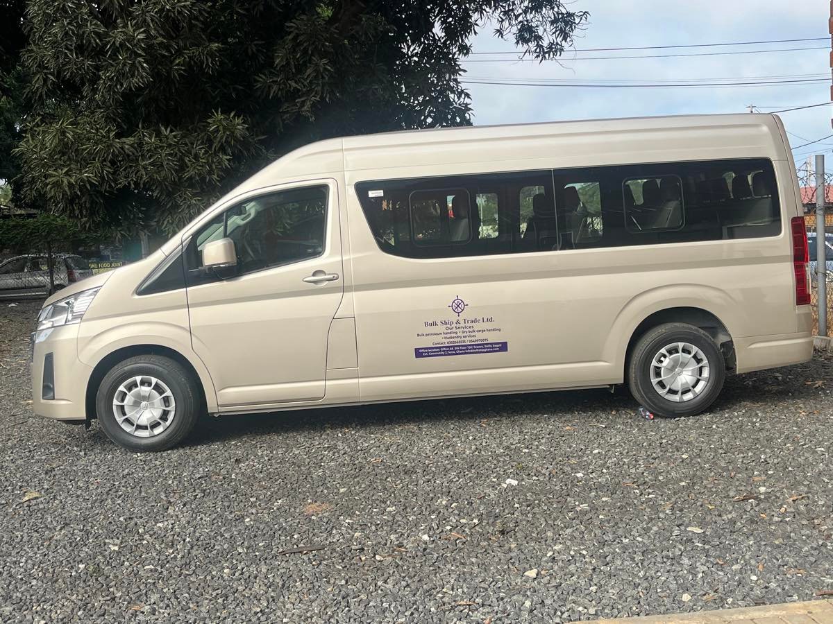 A BSTL company vehicle on the ground in Ghana